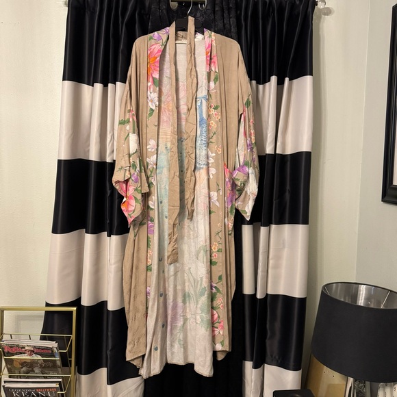 SPELL GYPSY WATERFALL MAXI KIMONO TAUPE - Picture 4 of 12